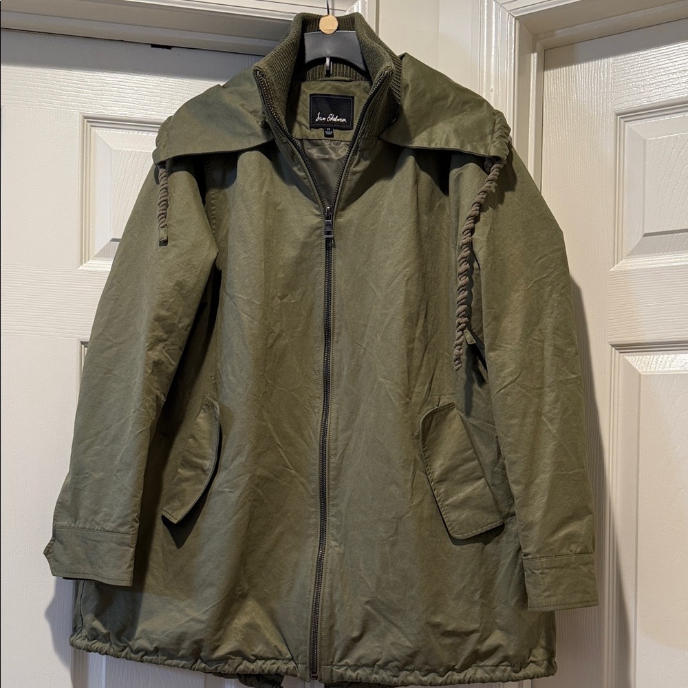 Anorak High Double Collar Full Zip Outdoor Autumn Warm Rain/Wind Boyfriend Fit M - Picture 10 of 13